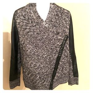 Sweater with Leather Trim MAKE ME AN OFFER!